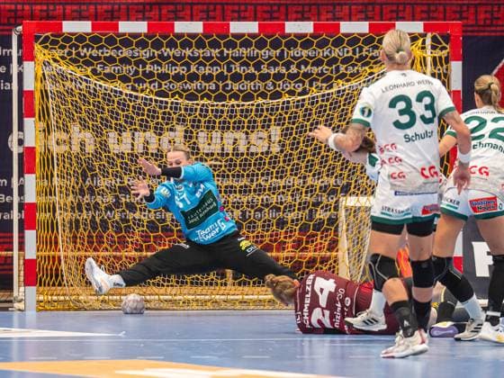Celina Meissner Frisch Auf Women, 61 in goal, HSG Bensheim Auerbach vs Frisch Auf Goeppingen, Handball, 1 Bundesliga, Season 2025 2026, 06 09 2025 HSG Bensheim Auerbach vs Frisch Auf Goeppingen, Handball, 1 Bundesliga, Season 2025 2026, 06 09 2025 Bensheim Copyright: xMichaelxSchmidt Eibner-Pressefotx EP_MST