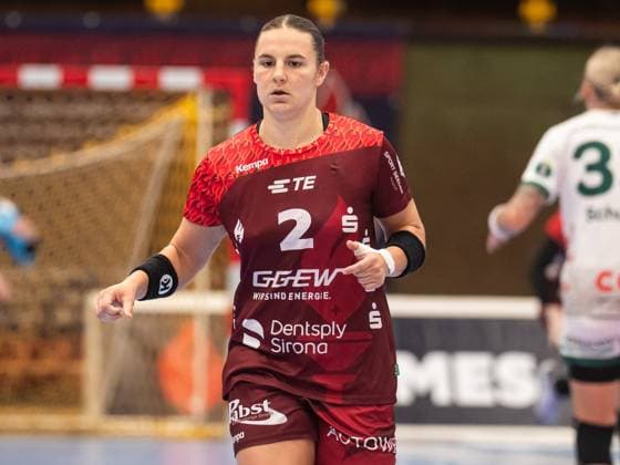 Mareike Thomaier HSG Bensheim Auerbach, 02 , HSG Bensheim Auerbach vs Frisch Auf Goeppingen, Handball, 1 Bundesliga, Season 2025 2026, 06 09 2025 HSG Bensheim Auerbach vs Frisch Auf Goeppingen, Handball, 1 Bundesliga, Season 2025 2026, 06 09 2025 Bensheim Copyright: xMichaelxSchmidt Eibner-Pressefotx EP_MST