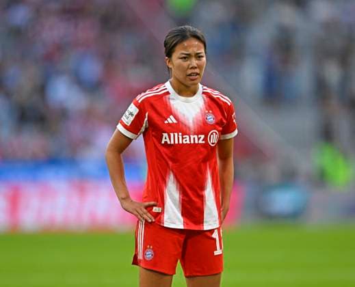 06 09 2025, Google Pixel Womens Soccer Bundesliga 2025 2026, 1 matchday, FC Bayern Munich Bayer 04 Leverkusen, in the Allianz Arena Munich, Momoko Tanikawa FC Bayern Munich