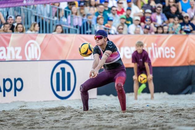 Beach volleyball I German Championships 2025 I Timmendorfer Strand I Day 3 I 06 09 2025 Acceptance Melanie Gernert Füchse Berlin Reinickendorf e V Timmendorfer Strand Schleswig Holstein Germany Copyright: xLobeca JasperxLorenzx