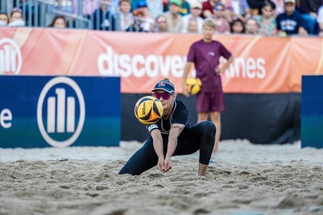 Beach volleyball I German Championships 2025 I Timmendorfer Strand I Day 3 I 06 09 2025 Acceptance Cinja Tillmann Eintracht Spontent Timmendorfer Strand Schleswig Holstein Germany Copyright: xLobeca JasperxLorenzx