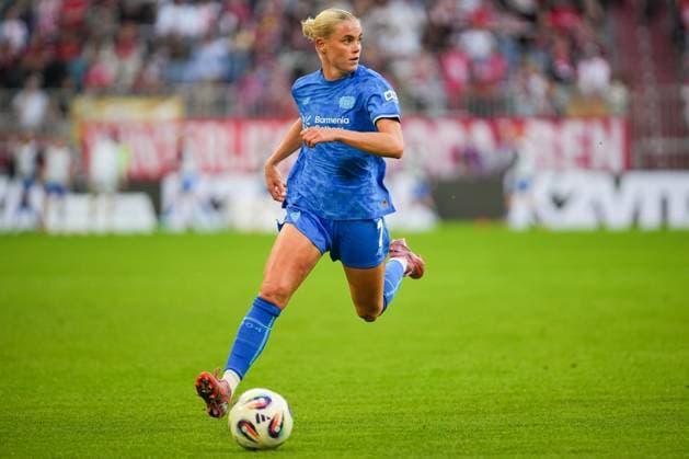 Soccer Womens Bundesliga, 1 Matchday, FC Bayern Munich Bayer Leverkusen on 06 09 2025 in Munich Allianz Arena , Germany, Season 2025 2026 DFL REGULATIONS PROHIBIT ANY USE OF PHOTOGRAPHS AS IMAGE SEQUENCES AND OR QUASI VIDEO In Focus Cornelia Kramer 7, LEV Munich Allianz Arena Germany Copyright: xChristophxKinzingerx