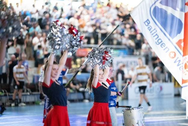 Cheerleaders Group, HBW Balingen Weilstetten vs HC Elbflorenz Dresden, Handball, 2 Bundesliga, 2 Matchday, Season 2025 2026, 06 09 2025 Eibner Pressefoto Andreas Ulmer HBW Balingen Weilstetten vs HC Elbflorenz Dresden, Handball, 2 Bundesliga, 2 Matchday, Season 2025 2026, 06 09 2025 Balingen Copyright: xEibner-Pressefoto AndreasxUlmerx EP_AUR