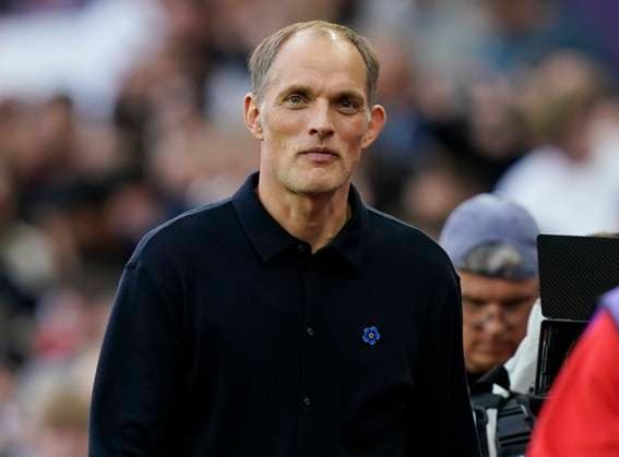Birmingham, England, 6th September 2025. Thomas Tuchel coach of England smiles as he leaves the pitch during the England vs Andorra FIFA World Cup, WM, Weltmeisterschaft, Fussball Qualifier match at Villa Park, Birmingham. Picture credit should read: Andrew Yates Sportimage EDITORIAL USE ONLY. No use with unauthorised audio, video, data, fixture lists, club league logos or live services. Online in-match use limited to 120 images, no video emulation. No use in betting, games or single club league player publications. SPI_112_AY_ENG_AND SPI-4113-0107