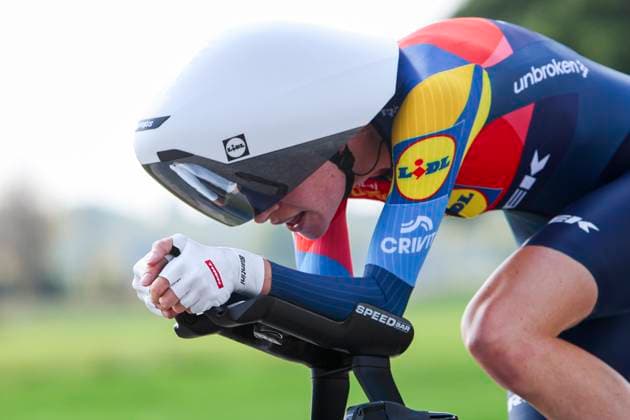 Riejanne Markus Lidl Trek competing in the Stage 5 Doetinchem Westendorp ITT of the Simac Ladies Tour 2025 on September 6, 2025 in Doetinchem, Netherlands Photo by Wart Brinkerhof Marcel ter Bals DeFodi Images