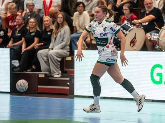 Lea Watzl Frisch Auf Frauen, 07 , HSG Bensheim Auerbach vs Frisch Auf Goeppingen, Handball, 1 Bundesliga, Season 2025 2026, 06 09 2025 HSG Bensheim Auerbach vs Frisch Auf Goeppingen, Handball, 1 Bundesliga, Season 2025 2026, 06 09 2025 Bensheim Copyright: xMichaelxSchmidt Eibner-Pressefotx EP_MST