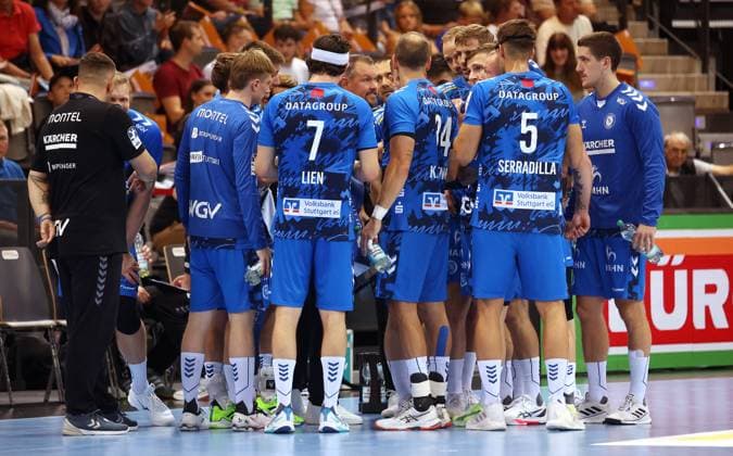 BAU 06 09 2025 Stuttgart Handball TVB Stuttgart vs Bergischer HC, Coach Misha Kaufmann TVB, center