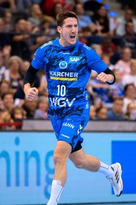 Stuttgart, Handball Bundesliga HBL 25 26 TVB Stuttgart Bergischer HC Ivan Snajder Stuttgart Jubel Freude Emotion Stuttgart Porsche Arena Baden Württemberg Germany