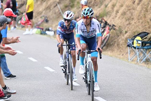 06-09-2025 Vuelta A Espana; Tappa 14 Aviles - La Farrapona; 2025, Intermarche - Wanty; 2025, Soudal - Quick Step; Buitrago Sanchez, Santiago; Lecerf, William Junior; La Farrapona; 
