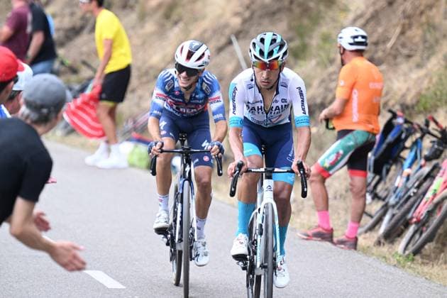 06-09-2025 Vuelta A Espana; Tappa 14 Aviles - La Farrapona; 2025, Intermarche - Wanty; 2025, Soudal - Quick Step; Buitrago Sanchez, Santiago; Lecerf, William Junior; La Farrapona; 