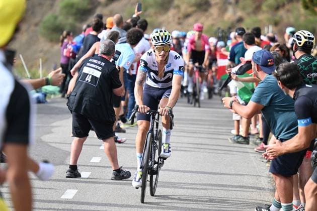 06-09-2025 Vuelta A Espana; Tappa 14 Aviles - La Farrapona; 2025, Movistar; Garcia Cortina, Ivan; La Farrapona; 