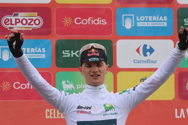 06-09-2025 Vuelta A Espana; Tappa 14 Aviles - La Farrapona; 2025, Red Bull - Bora Hansgrohe; Pellizzari, Giulio; La Farrapona; 