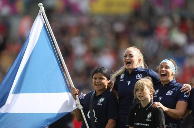 Sarah Bonar of Scotland sings the national anthem Canada v Scotland, Women s Rugby World Cup, Group B, Rugby Union, Sandy Park, Exeter, UK - 06 Sept 2025Exeter Sandy Park United Kingdom EDITORIAL USE ONLY No use with unauthorised audio, video, data, fixture lists, club league logos or live services. Online in-match use limited to 120 images, no video emulation. No use in betting, games or single club league player publications. Copyright: xKieranxMcManus Shutterstockx 15471114av