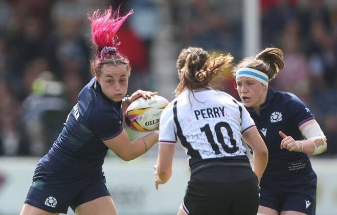 Evie Gallagher of Scotland Canada v Scotland, Women s Rugby World Cup, Group B, Rugby Union, Sandy Park, Exeter, UK - 06 Sept 2025Exeter Sandy Park United Kingdom EDITORIAL USE ONLY No use with unauthorised audio, video, data, fixture lists, club league logos or live services. Online in-match use limited to 120 images, no video emulation. No use in betting, games or single club league player publications. Copyright: xKieranxMcManus Shutterstockx 15471114bz