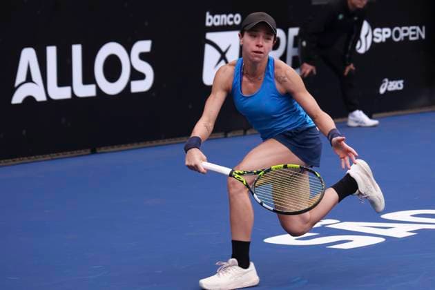 Match between brazilian thaisa grana pedretti and argentine victoria bosio at sp open in sao paulo Sao Paulo (SP), September 6, 2025 Sports WTA250 SP Open - Match between Brazilian Thaisa Grana Pedretti and Argentine Victoria Bosio, at the SP Open in Sao Paulo, which takes place from September 6 to 14 at Villa-Lobos Park, on the central court, this Saturday, September 6, 2025, in the west zone of Sao Paulo. Thaisa Grana Pedretti beat Argentine Victoria Bosio by scores of 6-3 and 7-2 by 2-0 and is classified. (Foto: Leco Viana Thenews2 imago images) SPO  Copyright: xLecoxVianax