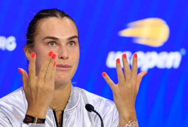 September 6, 2025, Flushing Meadows, New York, USA: Aryna Sabalenka attends a press conference, PK, Pressekonferenz after winning her match at the US Open WomenÃ¢â‚¬â ¢s Final match against Amanda Anisimova on Day 14 of the 2025 US Open at USTA Billie Jean King National Tennis Center on Saturday September 6, 2025 in the Flushing neighborhood of the Queens borough of New York City. JAVIER ROJAS PI Flushing Meadows USA - ZUMAp124 20250906_zaa_p124_057 Copyright: xJavierxRojasx