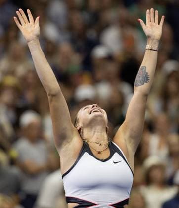 Aryna Sabalenka cheers after the victory, jubilation, joy, emotion, Ladies Singles, Final, Final, US Open Championships 2025, USTA Billie Jean King National Tennis Center, Flushing Meadows, New York, USA Copyright: xJuergenxHasenkopfx
