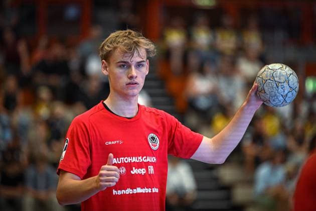 Germany Handball 2 Bundesliga 2025 26, 06 09 2025 2 Matchday HSG Krefeld Niederrhein vs Die Eulen Ludwigshafen Sporthalle Glockenspitz Krefeld , Theo Straub Die Eulen Ludwigshafen, 24 Copyright: xMarkusxVerwimpx