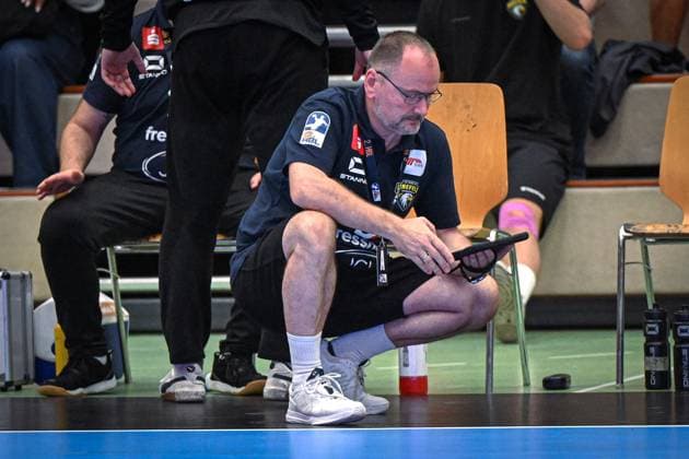 Germany Handball 2 Bundesliga 2025 26, 06 09 2025, 2 Matchday HSG Krefeld Niederrhein vs Die Eulen Ludwigshafen Sporthalle Glockenspitz Krefeld , Sascha Gerlach HSG Krefeld Niederrhein, Team Manager Copyright: xMarkusxVerwimpx