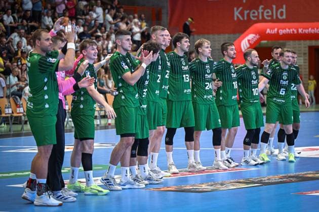Germany Handball 2 Bundesliga 2025 26, 06 09 2025 2 Matchday HSG Krefeld Niederrhein vs Die Eulen Ludwigshafen Sporthalle Glockenspitz Krefeld , Copyright: xMarkusxVerwimpx