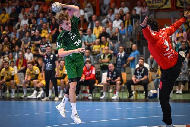 Germany Handball 2 Bundesliga 2025 26, 06 09 2025 2 Matchday HSG Krefeld Niederrhein vs Die Eulen Ludwigshafen Sporthalle Glockenspitz Krefeld , Theo Straub Die Eulen Ludwigshafen, 24 Copyright: xMarkusxVerwimpx