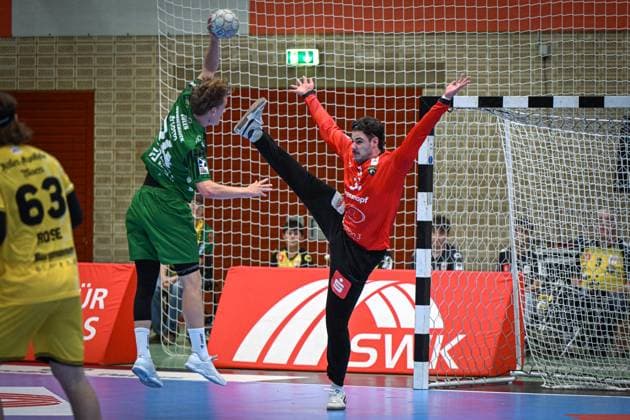 Germany Handball 2 Bundesliga 2025 26, 06 09 2025, 2 Matchday HSG Krefeld Niederrhein vs Die Eulen Ludwigshafen Sporthalle Glockenspitz Krefeld , Finn Rüspeler HSG Krefeld Niederrhein, 1 Copyright: xMarkusxVerwimpx