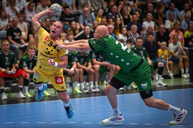 Germany Handball 2 Bundesliga 2025 26, 06 09 2025, 2 Matchday HSG Krefeld Niederrhein vs Die Eulen Ludwigshafen Sporthalle Glockenspitz Krefeld , Jörn Persson HSG Krefeld Niederrhein, 34 Copyright: xMarkusxVerwimpx
