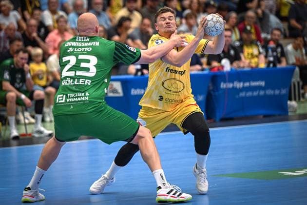 Germany Handball 2 Bundesliga 2025 26, 06 09 2025, 2 Matchday HSG Krefeld Niederrhein vs Die Eulen Ludwigshafen Sporthalle Glockenspitz Krefeld , Falk Kolodziej HSG Krefeld Niederrhein, 5 Copyright: xMarkusxVerwimpx