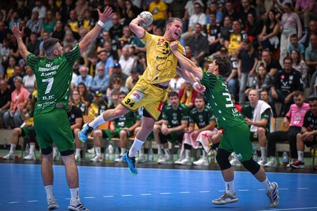 Germany Handball 2 Bundesliga 2025 26, 06 09 2025, 2 Matchday HSG Krefeld Niederrhein vs Die Eulen Ludwigshafen Sporthalle Glockenspitz Krefeld , Jörn Persson HSG Krefeld Niederrhein, 34 Copyright: xMarkusxVerwimpx