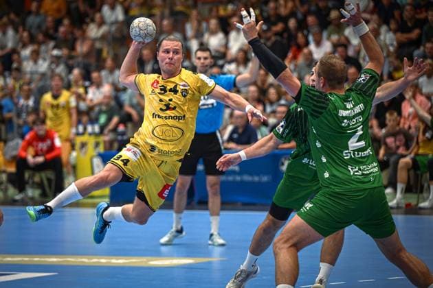 Germany Handball 2 Bundesliga 2025 26, 06 09 2025, 2 Matchday HSG Krefeld Niederrhein vs Die Eulen Ludwigshafen Sporthalle Glockenspitz Krefeld , Jörn Persson HSG Krefeld Niederrhein, 34 Copyright: xMarkusxVerwimpx