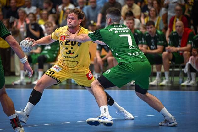 Germany Handball 2 Bundesliga 2025 26, 06 09 2025, 2 Matchday HSG Krefeld Niederrhein vs Die Eulen Ludwigshafen Sporthalle Glockenspitz Krefeld , Lukas Siegler HSG Krefeld Niederrhein, 20 Copyright: xMarkusxVerwimpx