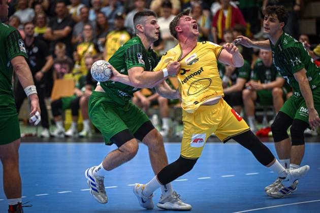 Germany Handball 2 Bundesliga 2025 26, 06 09 2025, 2 Matchday HSG Krefeld Niederrhein vs Die Eulen Ludwigshafen Sporthalle Glockenspitz Krefeld , Falk Kolodziej HSG Krefeld Niederrhein, 5 Copyright: xMarkusxVerwimpx