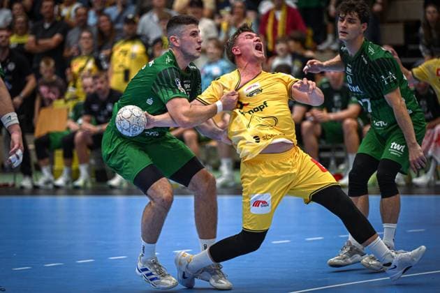 Germany Handball 2 Bundesliga 2025 26, 06 09 2025, 2 Matchday HSG Krefeld Niederrhein vs Die Eulen Ludwigshafen Sporthalle Glockenspitz Krefeld , Falk Kolodziej HSG Krefeld Niederrhein, 5 Copyright: xMarkusxVerwimpx