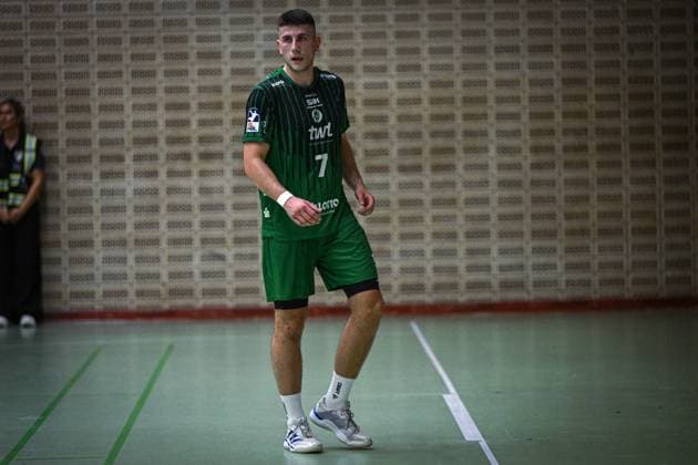 Germany Handball 2 Bundesliga 2025 26, 06 09 2025, 2 Matchday HSG Krefeld Niederrhein vs Die Eulen Ludwigshafen Sporthalle Glockenspitz Krefeld , Mihailo Ilic Die Eulen Ludwigshafen, 7 Copyright: xMarkusxVerwimpx