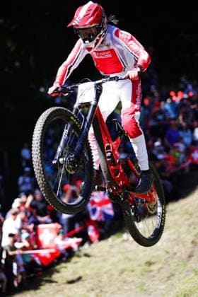 2025 UCI Mountain Bike World Championships Picture by Ed Sykes SWpix.com - 07 09 2025 - Cycling - 2025 UCI Mountain Bike World Championships - Downhill - ChampÃ ry, Valais, Switzerland - Women Elite Final - Milatul Khaqimah (Indonesia) Copyright: x xSWpix.comx(t axPhotographyxHubxLtd)xEdxSykes SWpix.comx SWP-3030-2447