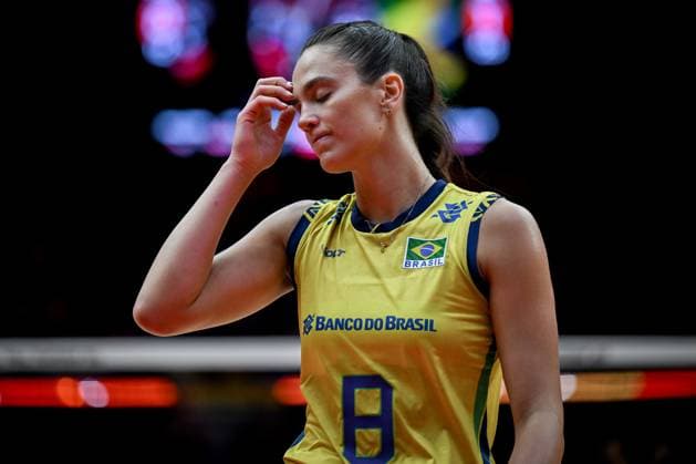 Japan v Brazil - FIVB Women’s World Volleyball Championship BANGKOK, THAILAND - SEPTEMBER 7: Julia Gambatto Kudiess (8) of Brazil compete during the FIVB Women s Volleyball World Championship, WM, Weltmeisterschaft bronze medal match between Japan and Brazil at the Huamark Indoor Stadium in Bangkok, Thailand on September 7, 2025. Mustafa Hatipoglu Anadolu Bangkok Thailand. Editorial use only. Please get in touch for any other usage.  Copyright: x2025xAnadoluxMustafaxHatipoglux