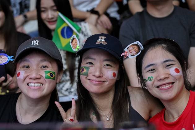 Japan v Brazil - FIVB Women’s World Volleyball Championship BANGKOK, THAILAND - SEPTEMBER 7: Supporters are seen during the FIVB Women s Volleyball World Championship, WM, Weltmeisterschaft bronze medal match between Japan and Brazil at the Huamark Indoor Stadium in Bangkok, Thailand on September 7, 2025. Mustafa Hatipoglu Anadolu Bangkok Thailand. Editorial use only. Please get in touch for any other usage.  Copyright: x2025xAnadoluxMustafaxHatipoglux