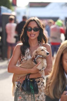 Formula 1 of Italia Alexandra Saint Mleux, girlfriend of Monegasque driver Charles Leclerc of Scuderia Ferrari HP is seen ahead of the Formula 1 Pirelli Gran Premio d?Italia 2025 at the Autodromo Nazionale di Monza in Monza, Italia, September 07 2025. Monza Italia Copyright: xMatrixxImagesx xHasanxBraticx 