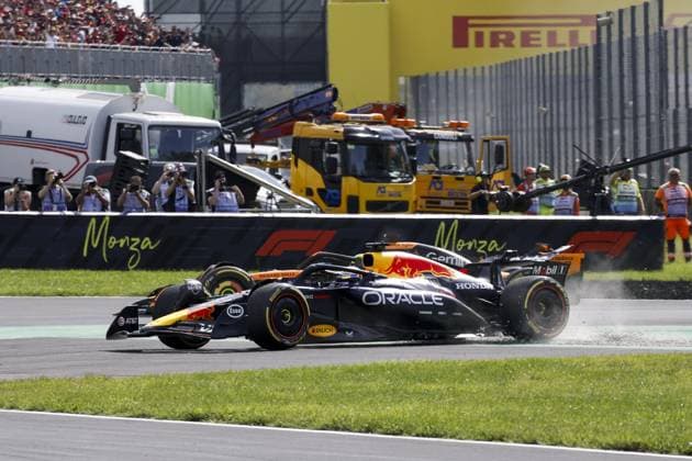 MONZA - Max Verstappen (Red Bull Racing) next to the track at the Monza circuit during the start of the Italian Grand Prix. ANP SEM VAN DER WAL xVIxANPxSportx xxANPxIVx 535276659 originalFilename: 535276659.jpg