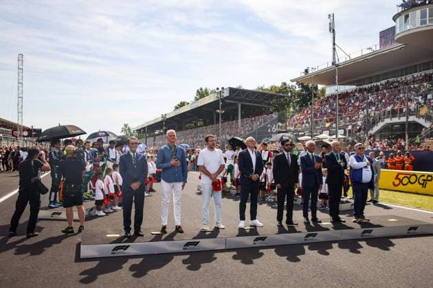 F1 - ITALIAN GRAND PRIX 2025 DOMENICALI Stefano (ita), Chairman and CEO Formula One Group FOG, portrait, BEN SULAYEM Mohammed (uae), President of the FIA, portrait during the 2025 Formula 1 Pirelli Grand Premio d™Italia, 2025 Italian Grand Prix, 16th round of the 2025 FIA Formula One World Championship, WM, Weltmeisterschaft from September 5 to 7, 2025 on the Autodromo Nazionale Monza, in Monza, Italy - MonzaItaly Copyright: xXavixBonillax