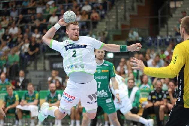 DAIKIN HBL SC DHfK Leipzig vs HSG Wetzlar, 07 09 25 Nikola Grahovac 2, HSG Wetzlar throwing handball, DAIKIN HBL, 1 Bundesliga, Season 2025 2026, Matchday 3 SC DHfK Leipzig vs HSG Wetzlar on 07 09 25 at Quarterback Immobilien Arena Leipzig Copyright: xBEAUTIFULxSPORTS JanxKaeferx