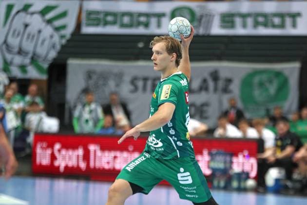 DAIKIN HBL SC DHfK Leipzig vs HSG Wetzlar, 07 09 25 Blaer Hinriksson 44, SC DHfK Leipzig Handball, DAIKIN HBL, 1 Bundesliga, Season 2025 2026, Matchday 3 SC DHfK Leipzig vs HSG Wetzlar on 07 09 25 at the Quarterback Immobilien Arena Leipzig Copyright: xBEAUTIFULxSPORTS JanxKaeferx