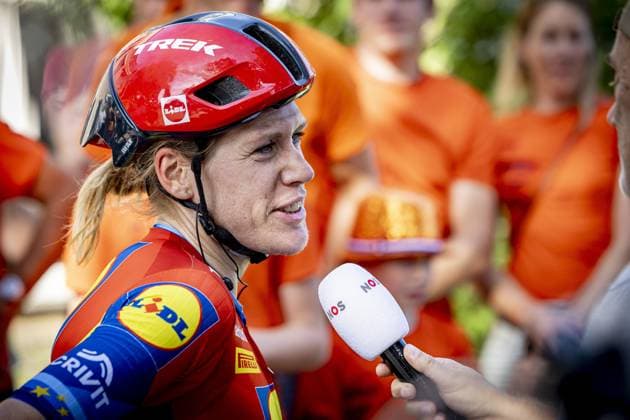 LICHTENVOORDE - Cyclist Ellen van Dijk after the final stage of the Simac Ladies Tour. The Lidl-Trek rider will retire from professional cycling after this season. ANP WOUTER DE WILDE xVIxANPxSportx xxANPxIVx 535281621 originalFilename: 535281621.jpg