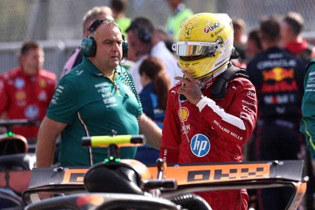 F1 Grand Prix of Italy Lewis Hamilton of Scuderia Ferrari in parc ferme at the end of the F1 Grand Prix of Italy at Autodromo Nazionale on September 7, 2025 in Monza, Italy. Monza Autodromo Nazionale Italy Copyright: xMarcoxCanonierox