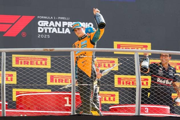 3rd place Oscar Piastri McLaren Formula 1 Team , Race, Italian Grand Prix, Motorsport, Men, Formula 1, 07 09 2025 Monza Lombardy Italy Copyright: xkolbert-press ChristianxKolbertx