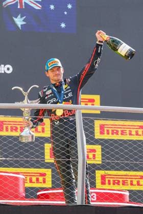 Winner, Winner, Max Verstappen Oracle Red Bull Racing 1 on the podium, Race, Italian Grand Prix, Motorsport, Men, Formula 1, 07 09 2025 Monza Lombardy Italy Copyright: xkolbert-press ChristianxKolbertx