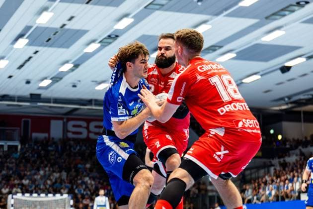 07 09 2025, GER, Handball, Men, Season 25 26, Daikin 1 Bl, 3 Matchday ThSV Eisenach MT Melsungen Florian Drosten MT Melsungen Stephan Seitz ThSV Eisenach,44 Ruben Marchan MT Melsungen 99817 Eisenach Werner Assmann Halle Am Sportp Thueringen Germany