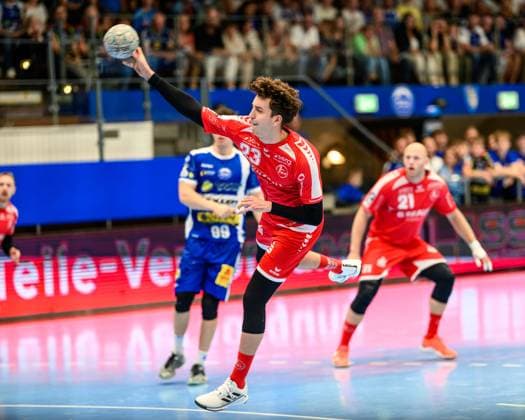 Marti, Soler left winger, MT Melsungen, 23 GER, Thuringia, ThSV Eisenach v MT Melsungen, 1 Daikin Handballbundesliga, Handball, Matchday 3, Season 2025 2026, 07 09 2025 GER, Thuringia, ThSV Eisenach v MT Melsungen, 1 Daikin Handballbundesliga, Handball, Matchday 3, Season 2025 2026, 07 09 2025 Eisenach Copyright: xEibner-Pressefoto MartinxHerbstx EP_MHT