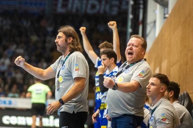 Eisenach , 070925 , 1 Handball Bundesliga THSV Eisenach vs MT Melsungen In the picture coach Sebastian Hinze and managing director Rene Witte Eisenach