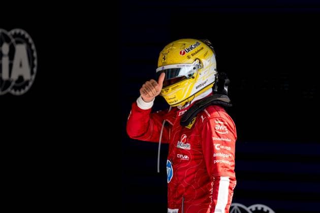 Lewis Hamilton Scuderia Ferrari HP F1 Team, Great Britain, 44 , ITA, Formula 1 World Championship, Italian Grand Prix, Autodromo Nazionale Monza, Race Day, Podium, 2025 season, 07 09 2025 ITA, Formula 1 World Championship, Italian Grand Prix, Autodromo Nazionale Monza, Race Day, Podium, 2025 season, 07 09 2025 Monza Copyright: xEibner-Pressefoto MarcelxFischerx EP_MFI